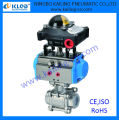 3PCS pneumatic ball valve,air water gas, oil, steam, hot water